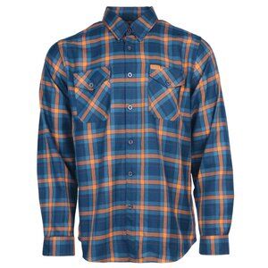 NWT Dixxon High Fives Blue & Orange Plaid Flannel Shirt (Various Sizes)